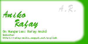 aniko rafay business card