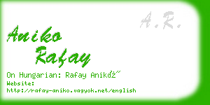 aniko rafay business card